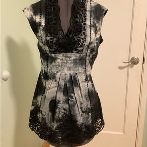 Catherine malandrino tie dye top